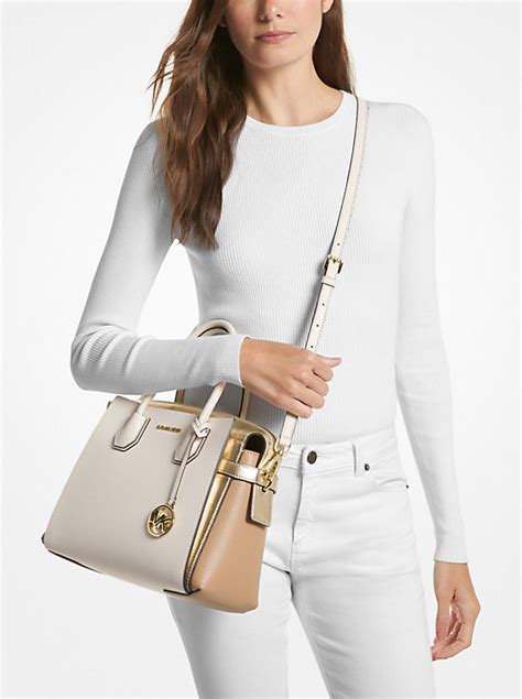 michael kors mercer belted md satchel|Michael Kors medium mercer handbag.